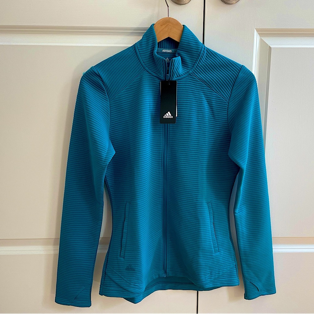 NWT Adidas Golf Textured Full-Zip Jacket